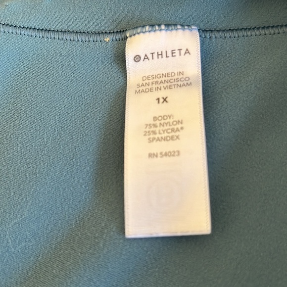 Athleta Salutation Stash Pocket II Capri Riviera Blue leggings size 1X - Picture 5 of 5